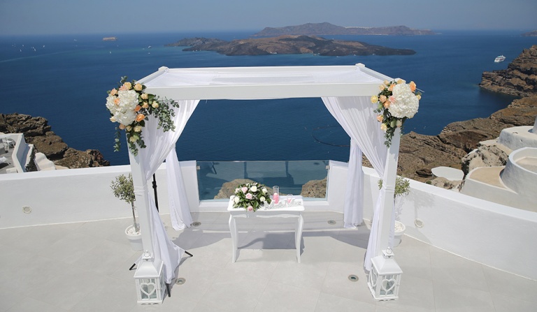 Saint Irene Chapel wedding venue, santorini wedding venue