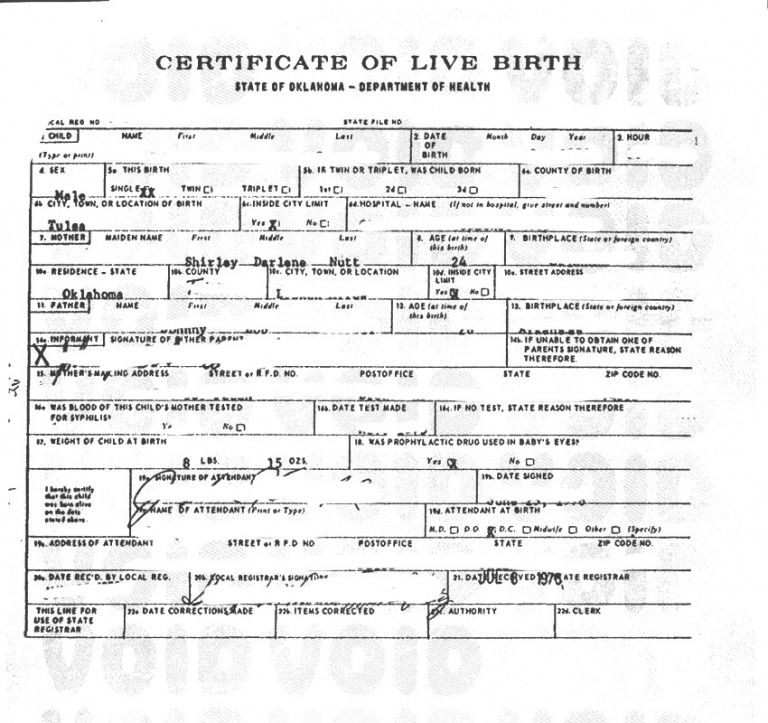 usa Birth Certificate - Santorini weddings